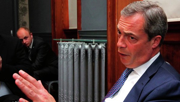 Член Европарламента, лидер Британской партии независимости Найджел Фарадж. Архив
